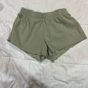 KATIE J NYC XS Olive Green cut off sweatpants shorts